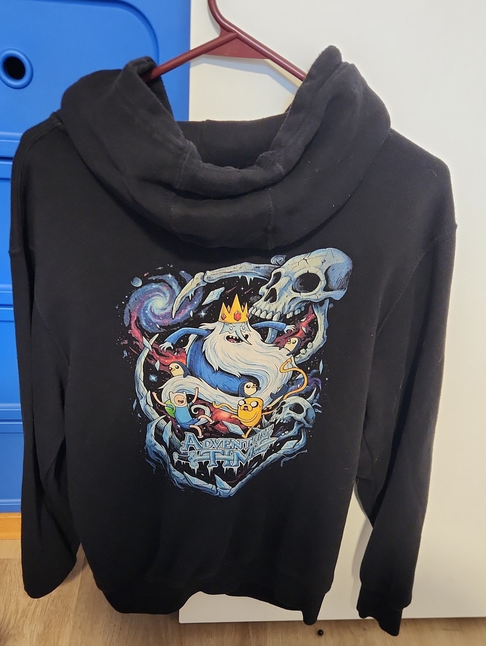 Adventure Time Black Graphic Hoodie - Ice King Design